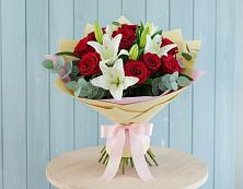 Букет цветов из:  Лилии и Розы #REPLACE_PRED# Старой Калитве