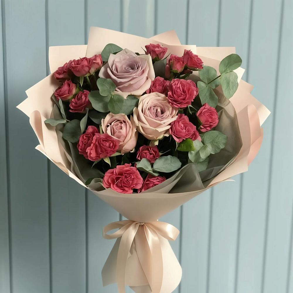 Букет цветов из: Гвоздики и Розы в Старой Калитве