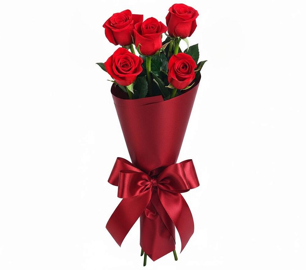Букет 5 Красных роз Эдлесс Лав в Старой Калитве
