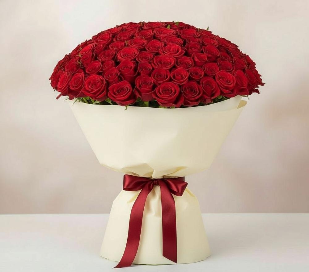 Букет 101 Красная роза Милано в Старой Калитве