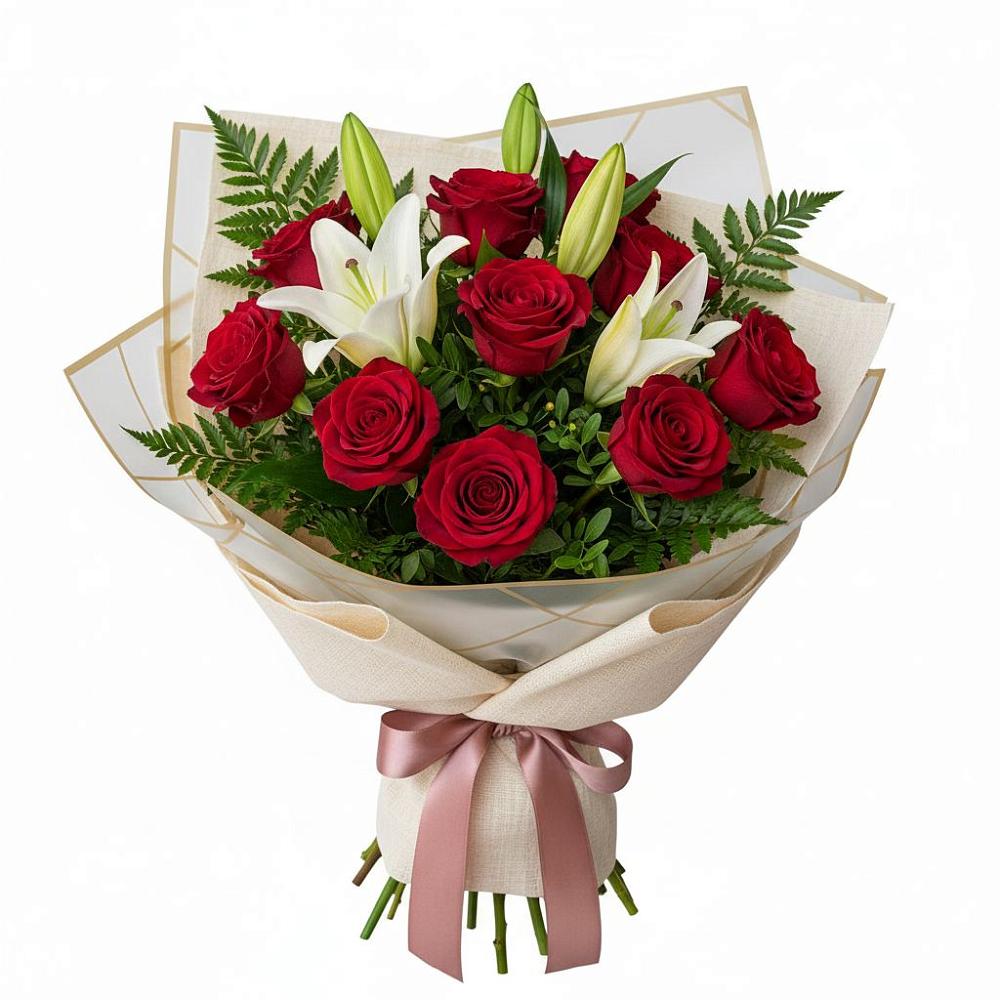 Букет цветов из: Лилии и Розы в Старой Калитве