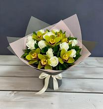 Букет цветов из:  Орхидеи и Розы #REPLACE_PRED# Старой Калитве