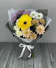 Букет цветов из:  Розы, Герберы и Хризантемы #REPLACE_PRED# Старой Калитве