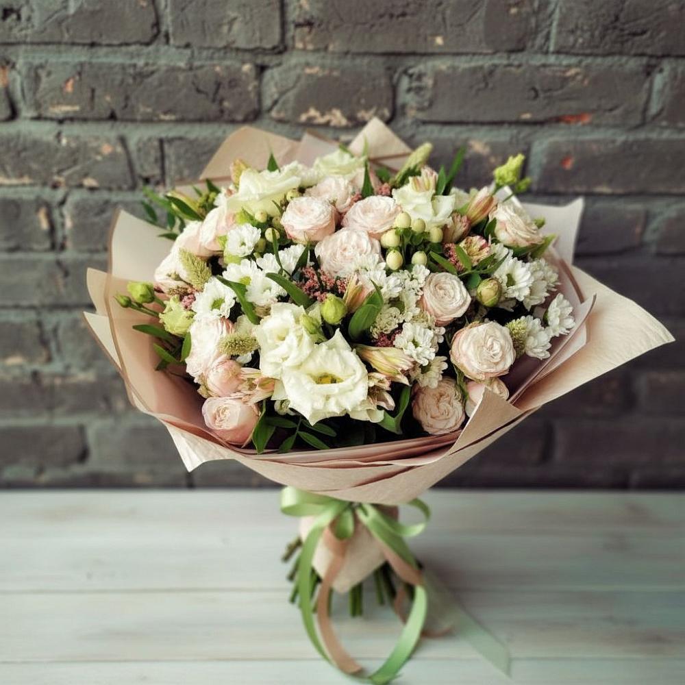 Букет цветов из: Альстромерии, Розы и Хризантемы в Старой Калитве