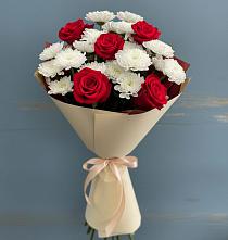 Букет цветов из:  Розы и Хризантемы в Старой Калитве