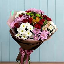 Букет цветов из:  Розы, Хризантемы и Альстромерии в Старой Калитве