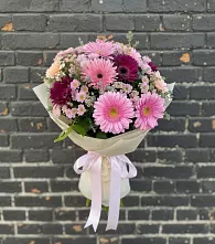 Букет цветов из:  Герберы и Хризантемы в Старой Калитве
