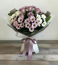 Букет цветов из:  Хризантемы и Розы в Старой Калитве