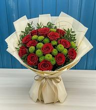 Букет цветов из:  Розы и Хризантемы в Старой Калитве