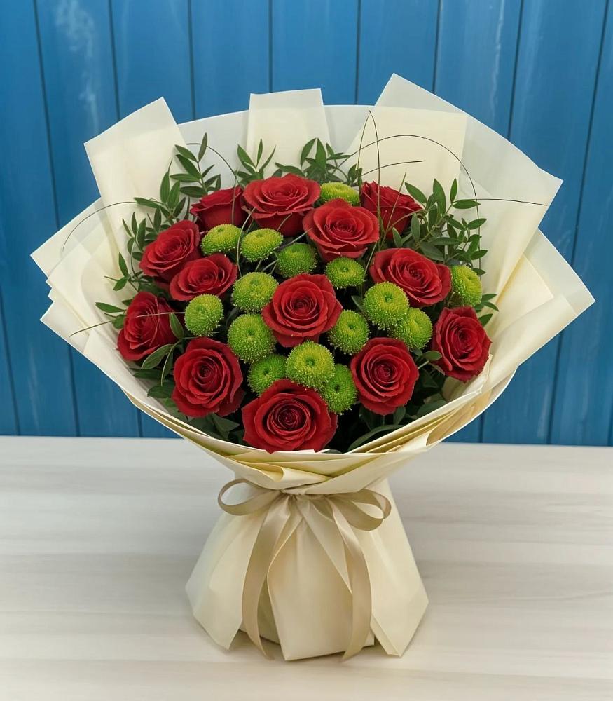 Букет цветов из: Розы и Хризантемы в Старой Калитве