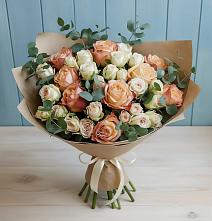 Букет цветов из:  Альстромерии и Розы в Старой Калитве