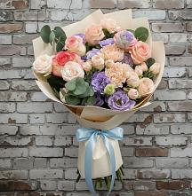 Букет цветов из:  Розы, Лизиантусы и Гвоздики #REPLACE_PRED# Старой Калитве
