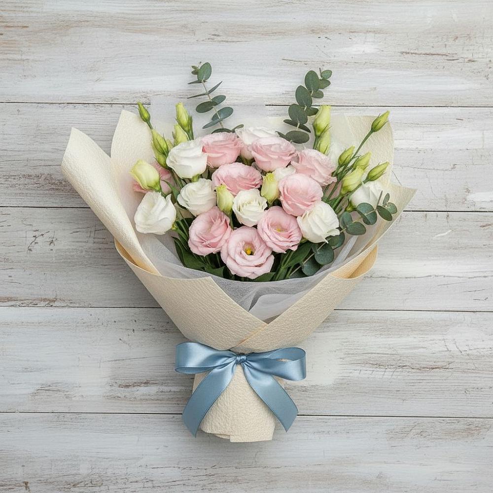 Букет цветов из: Лизиантусы в Старой Калитве